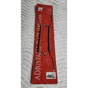 🪞New GOOD COOK Wall Display ADJUSTABLE Plate Holder HANGER Art Decor 10-14" NIP